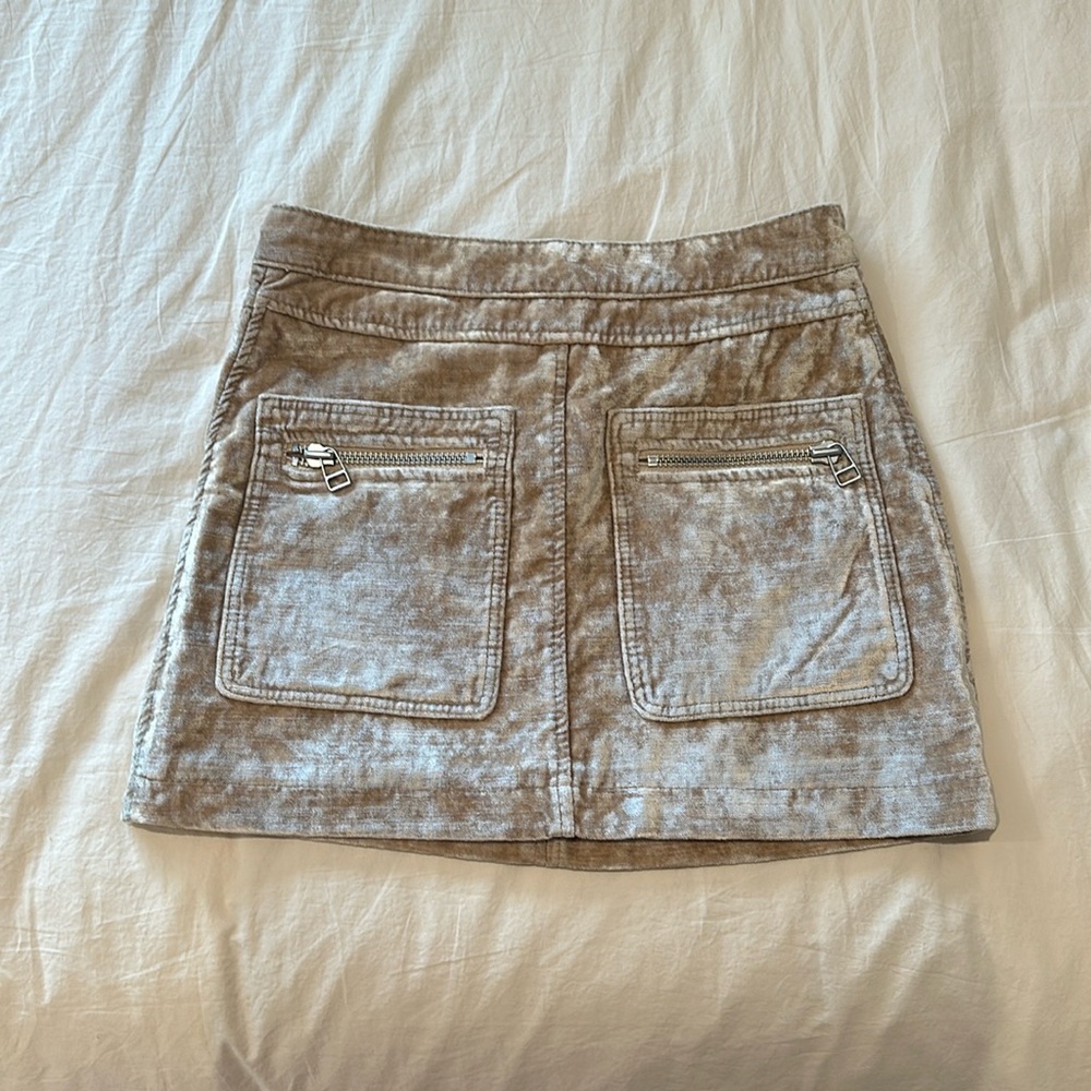 Free People velvet mini skirt
